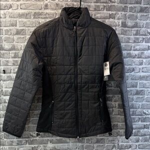 NWT BURNSIDE Women's Black Quilted Jacket